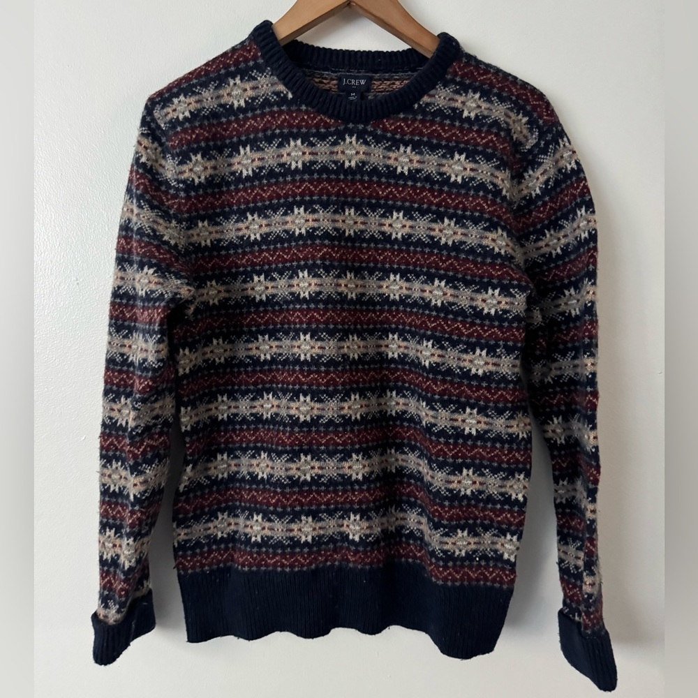 J. Crew M Women’s Wool Holiday Winter Sweater